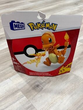NEW MEGA Pokémon Build & Show Charmander 180pc Building Set Poseable Figure